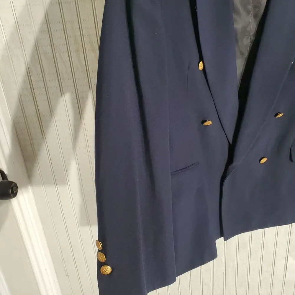 NEIL ALLYN NAVY BLUE BLAZER LONG SLEEVE POLY/WOOLSIZE 42L